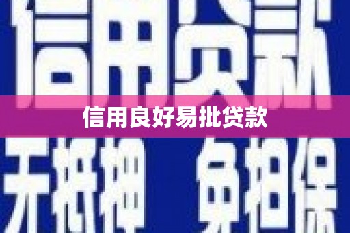 罗湖信用良好易批贷款