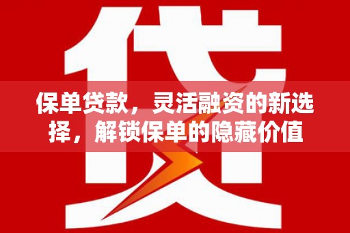 罗湖保单贷款，灵活融资的新选择，解锁保单的隐藏价值