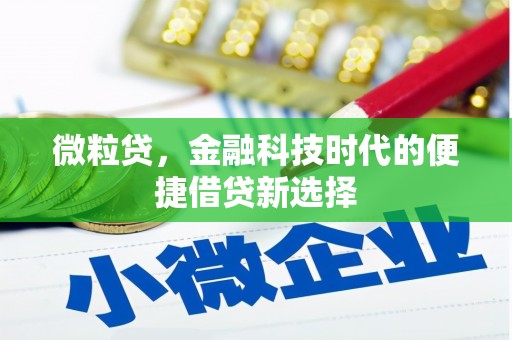 罗湖微粒贷，金融科技时代的便捷借贷新选择